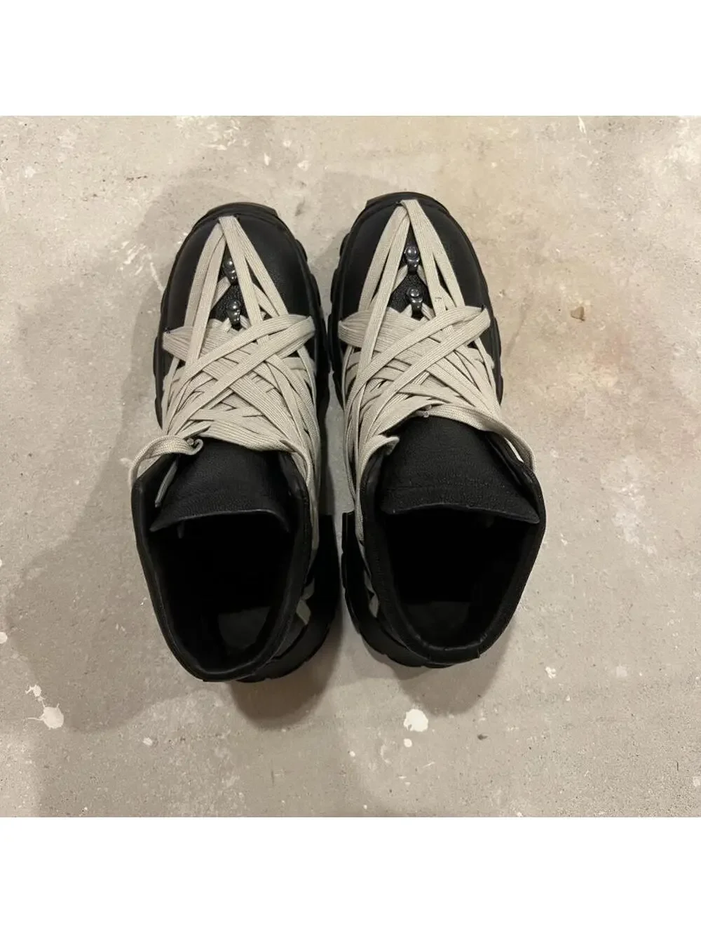 Rick Owen’s Mega Lace Tractor Boots
